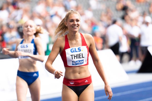 Luna Thiel (VfL Eintracht Hannover) waehrend der deutschen Leichtathletik-Meisterschaften im Olympiastadion am 25.06.2022 in Berlin